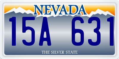 NV license plate 15A631