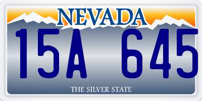 NV license plate 15A645
