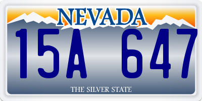 NV license plate 15A647