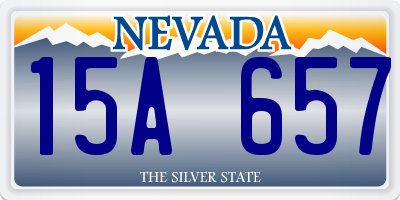 NV license plate 15A657