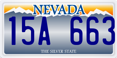 NV license plate 15A663