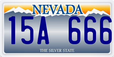 NV license plate 15A666