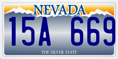 NV license plate 15A669