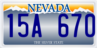 NV license plate 15A670