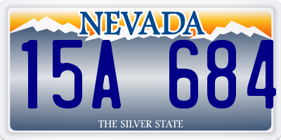 NV license plate 15A684