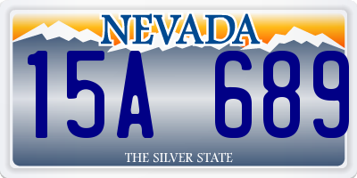 NV license plate 15A689