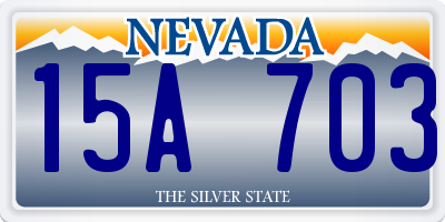 NV license plate 15A703