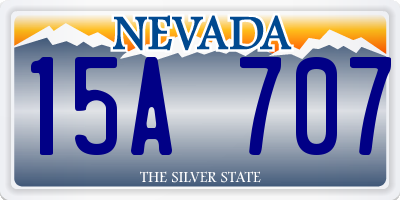 NV license plate 15A707