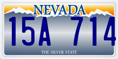 NV license plate 15A714