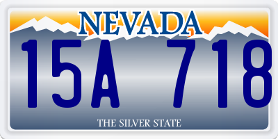 NV license plate 15A718