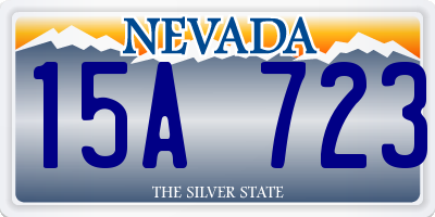 NV license plate 15A723