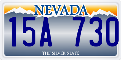 NV license plate 15A730