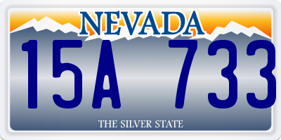 NV license plate 15A733