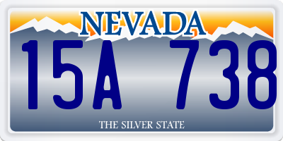 NV license plate 15A738