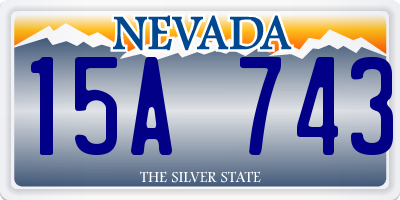 NV license plate 15A743