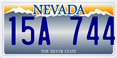 NV license plate 15A744