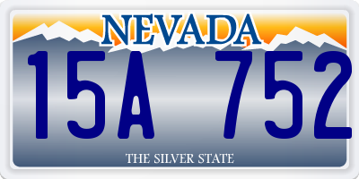 NV license plate 15A752