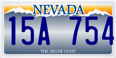 NV license plate 15A754