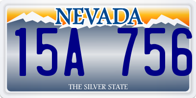 NV license plate 15A756