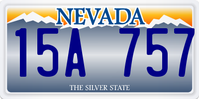 NV license plate 15A757