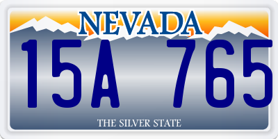 NV license plate 15A765