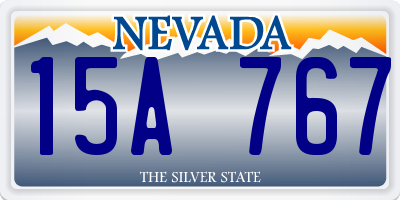 NV license plate 15A767