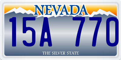 NV license plate 15A770