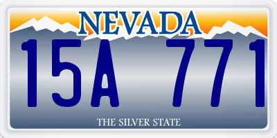 NV license plate 15A771
