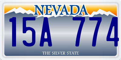 NV license plate 15A774