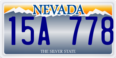 NV license plate 15A778