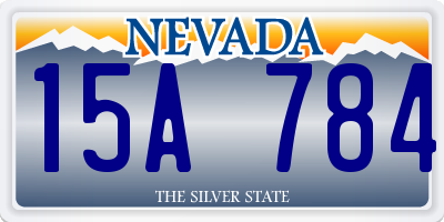 NV license plate 15A784