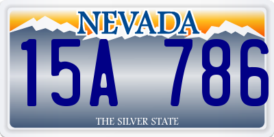 NV license plate 15A786