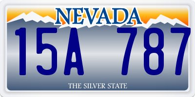 NV license plate 15A787