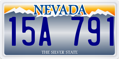 NV license plate 15A791