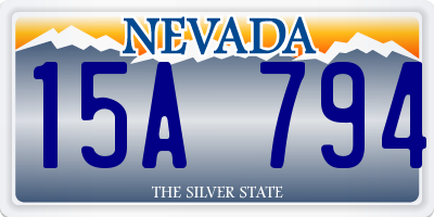 NV license plate 15A794