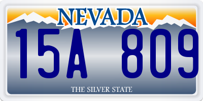 NV license plate 15A809