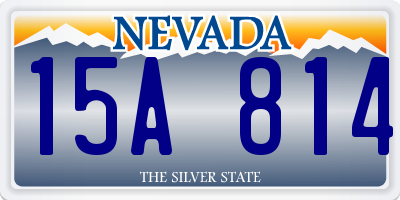 NV license plate 15A814