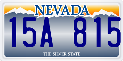 NV license plate 15A815