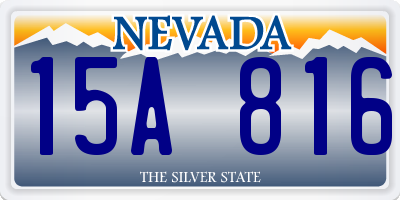 NV license plate 15A816