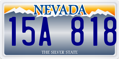 NV license plate 15A818