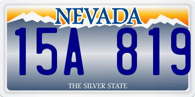 NV license plate 15A819