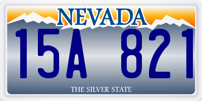 NV license plate 15A821