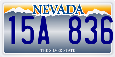 NV license plate 15A836