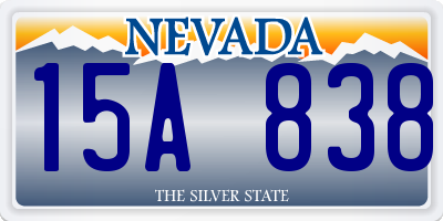 NV license plate 15A838