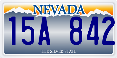 NV license plate 15A842