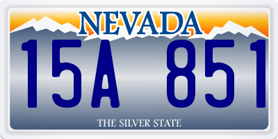 NV license plate 15A851