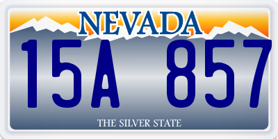 NV license plate 15A857