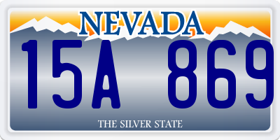 NV license plate 15A869