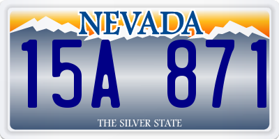 NV license plate 15A871