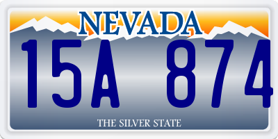 NV license plate 15A874